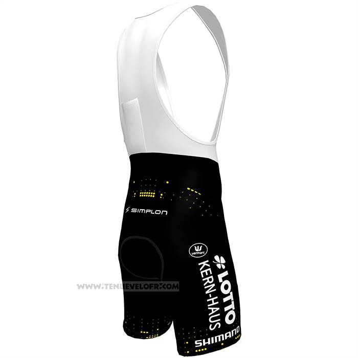 2023 Maillot Cyclisme Lotto-kern Haus Noir Jaune Manches Longues Et Cuissard